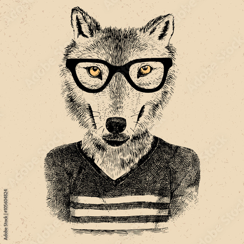 Dressed up wolf