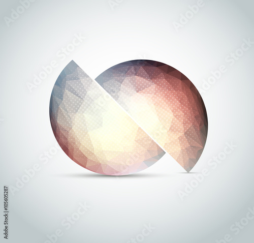 Sphere triangles designs abstract background 
