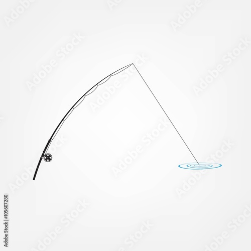 isolated fishing rod