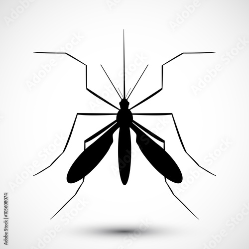 Isolated illustrated Mosquito. Nature Aedes Aegypti. Ideal for educational, informational, or related health advisory. Editable vector.