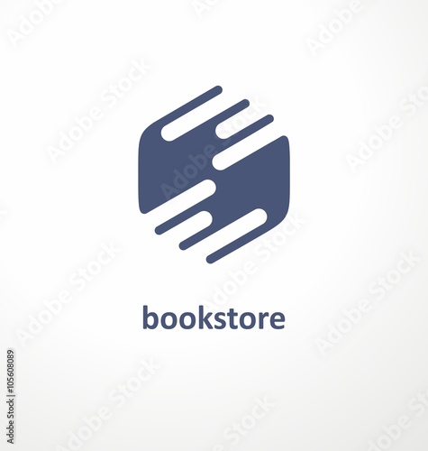 Bookstore creative symbol design