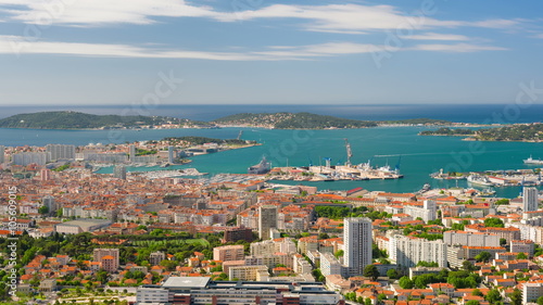 Timelapse of Toulon in a summer day