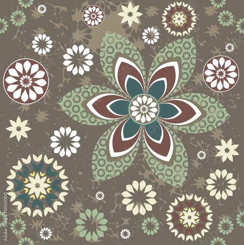 Stylish pattern with flowers