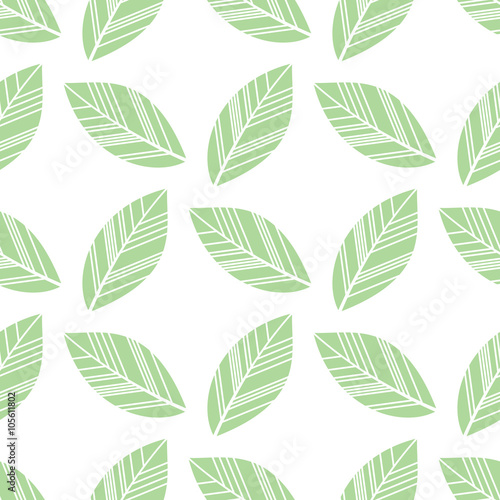 green seamless leaves