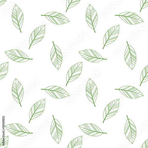 green seamless leaves
