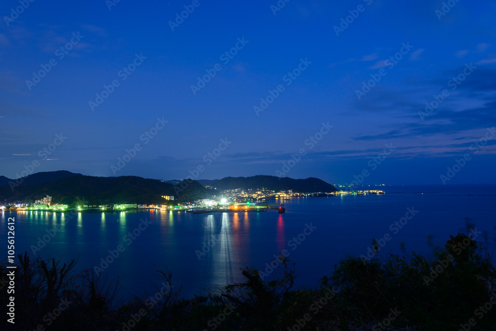 Night scene of Zushi and Hayama in Kanagawa, Japan Night scene of Zushi and Hayama in Kanagawa, Japan