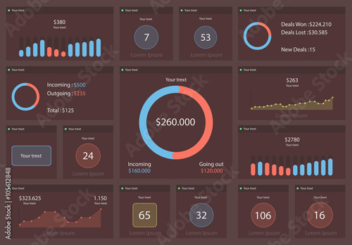 Info graphics Business Sales vector set