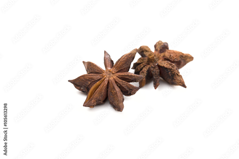 Cinnamon on the white background Cinnamon on the white background
