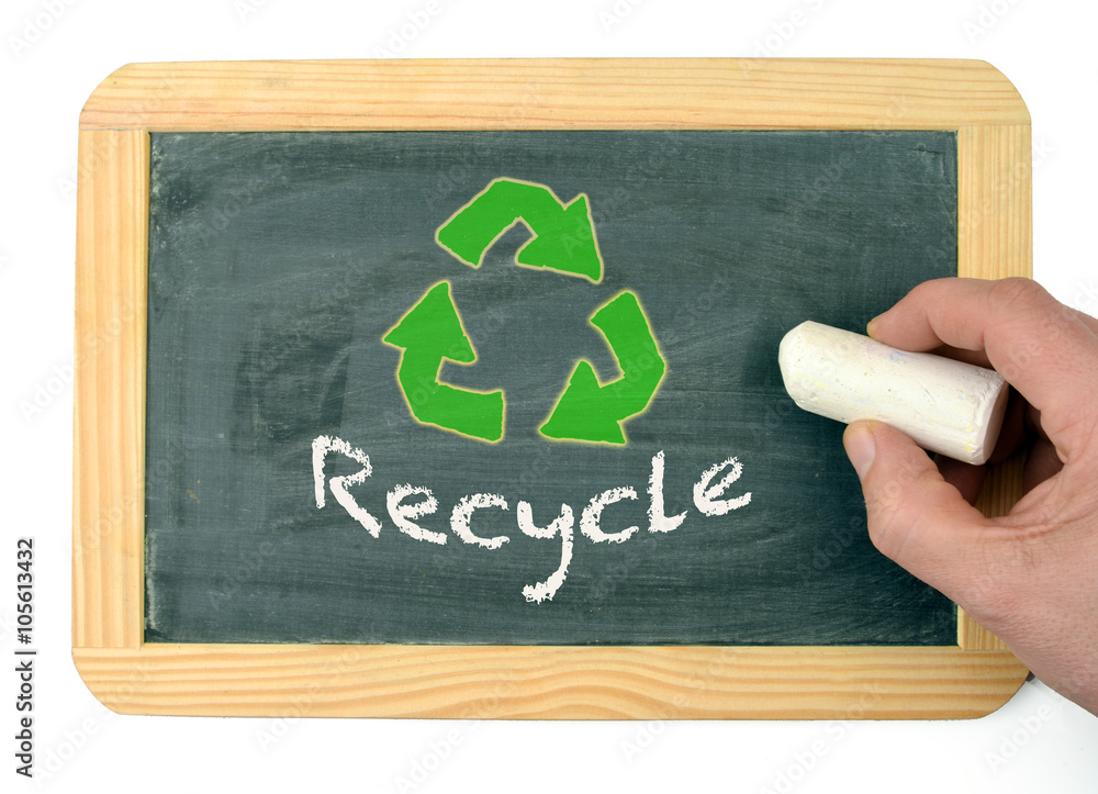 Ecology Recycling Chalkboard StockFoto Adobe Stock