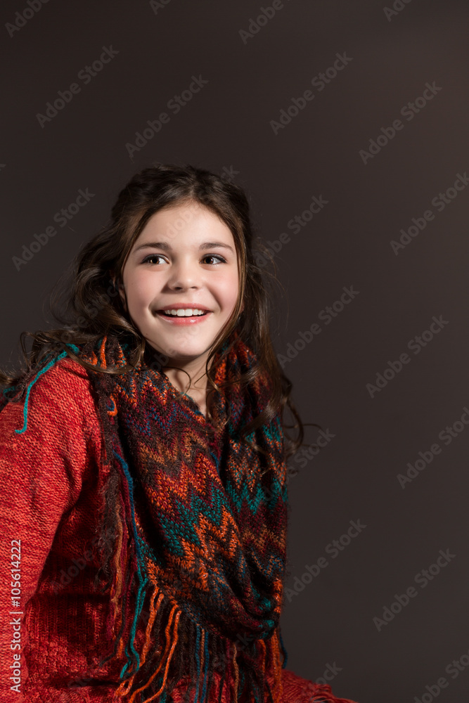 Cute Stylish Caucasian Tween Smiling Cute Stylish Caucasian Tween Smiling