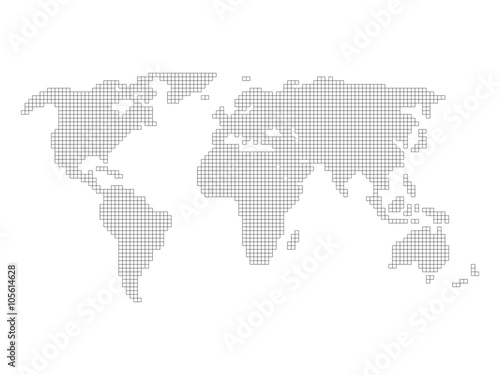 World map grid