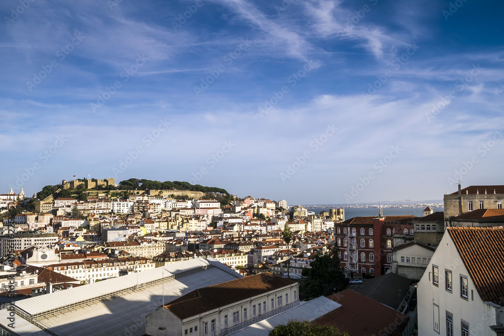 Cityscape of Lisbon, capital city of Portugal