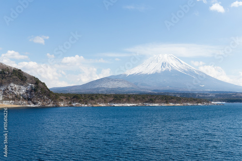 Fujisan and lake