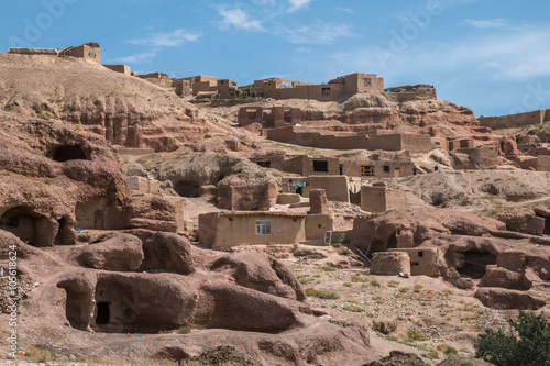 the sandstone cliffs of afghanistan's bamiyan province 