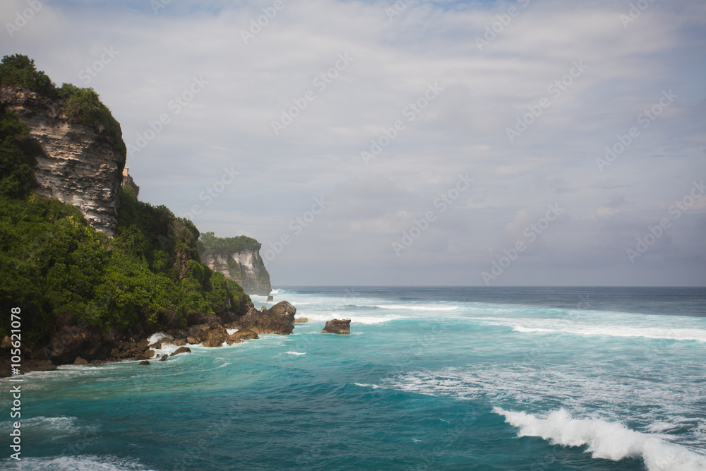 Fototapeta premium view to the ocean from a cliff
