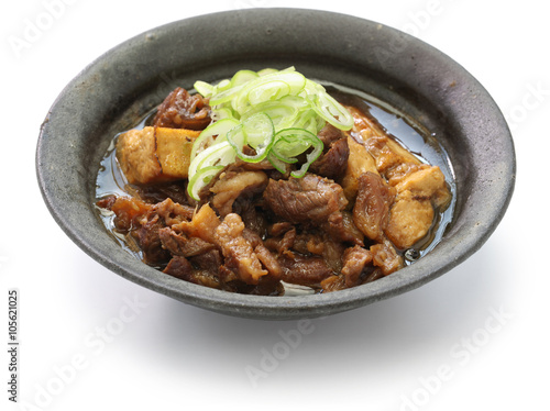 simmered beef and tofu, japanese food