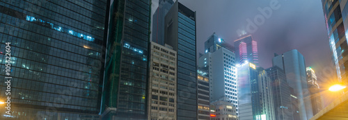 Canvas Print Hong Kong at dusk. City skyline
