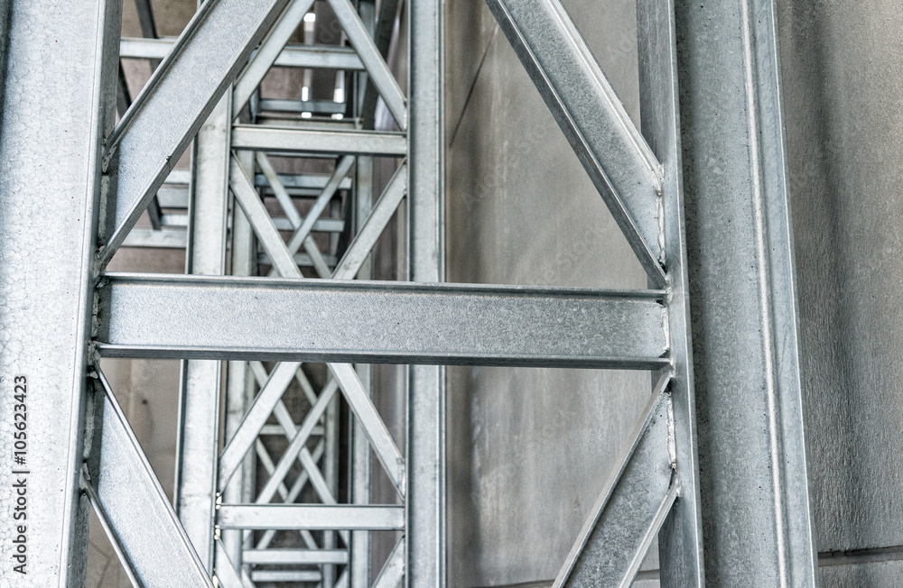 Steel bars inside warehouse Steel bars inside warehouse