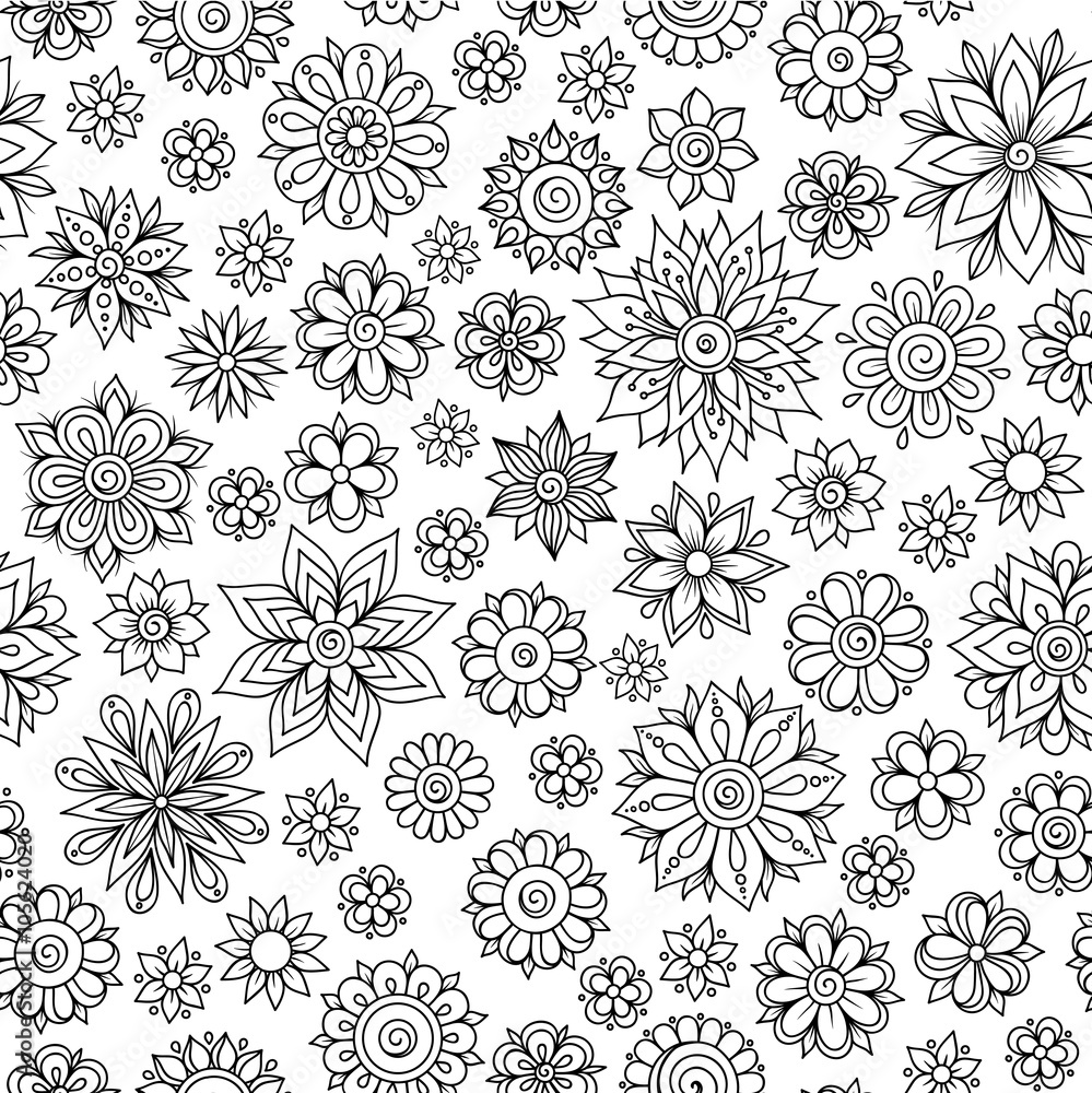 Fototapeta premium Pattern for coloring book.