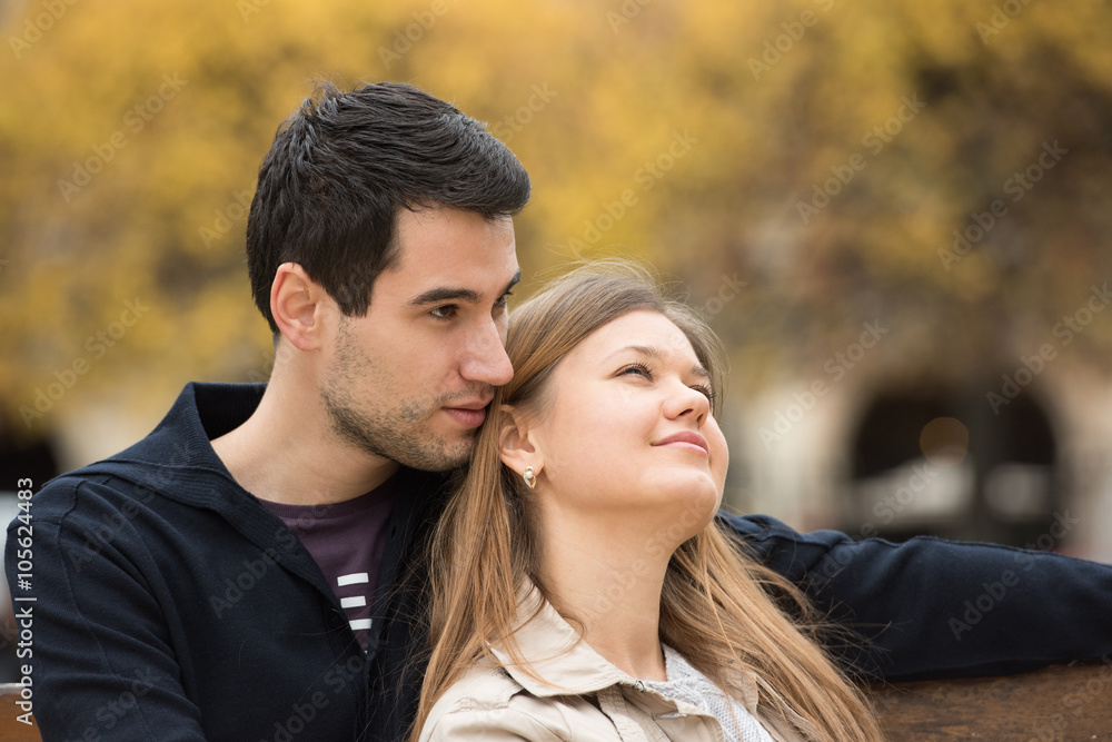 Fototapeta premium romantic couple in Paris