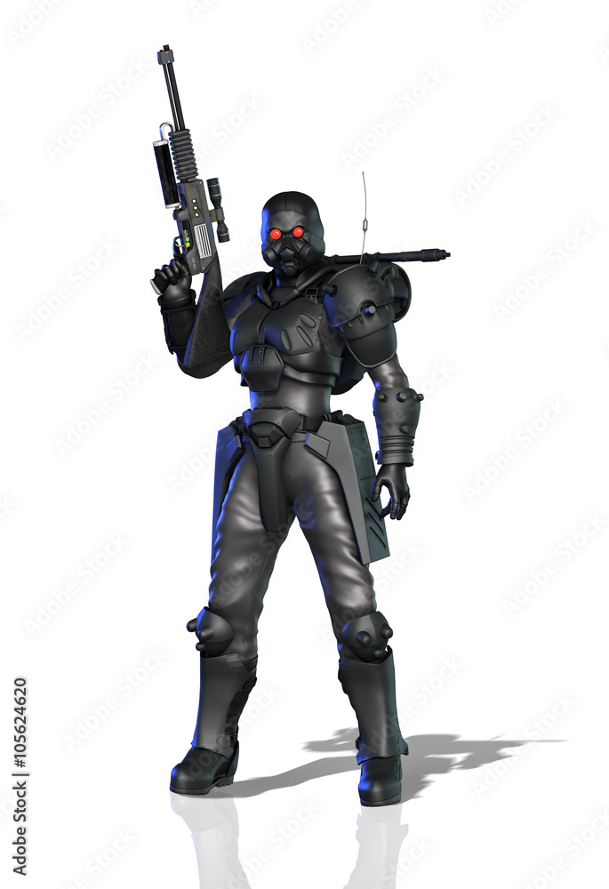 Futuristic Female Soldier