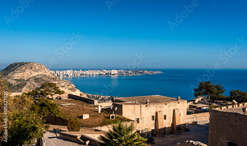 View from the top of Alicante coastline. Spain