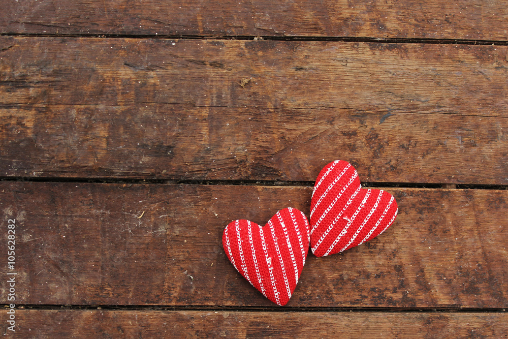 Fototapeta premium Red heart and copy space 