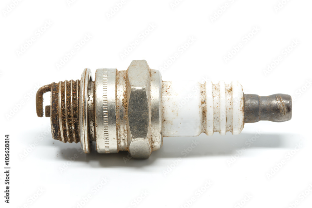spark plugs motorcycle In white background spark plugs motorcycle In white background