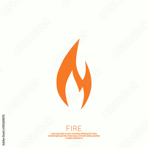 Fire flames. Icon.