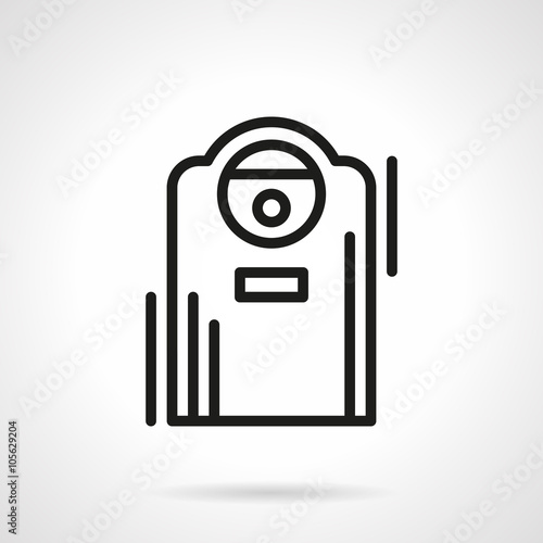 Air ionizer black line vector icon