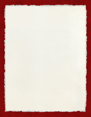 Deckled Paper with Red Border