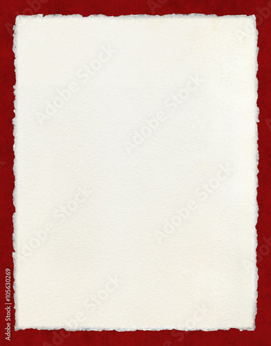 Deckled Paper with Red Border © DavidMSchrader