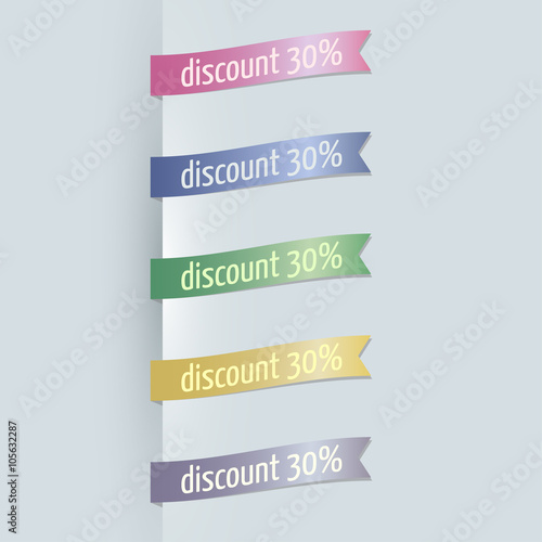 Paper colored stickers.