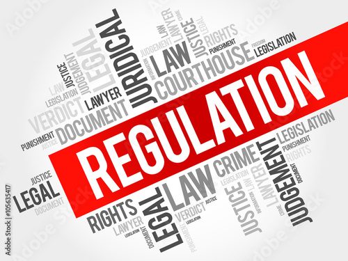 Regulation word cloud concept