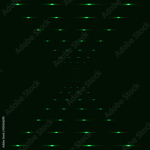 Green neon laser perspective