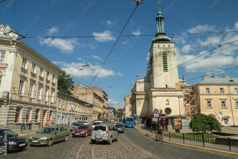 medieval street. Lviv, Ukraine. European travel photo. medieval street. Lviv, Ukraine. European travel photo.