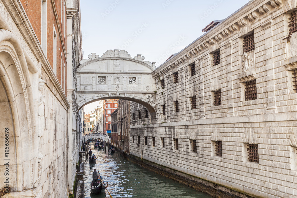 Bridge of Sighs, Ponte dei Sospiri in Venezia, Venice Italy