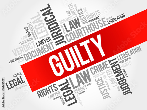 Guilty word cloud concept