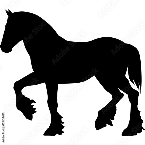 black horse silhouette 