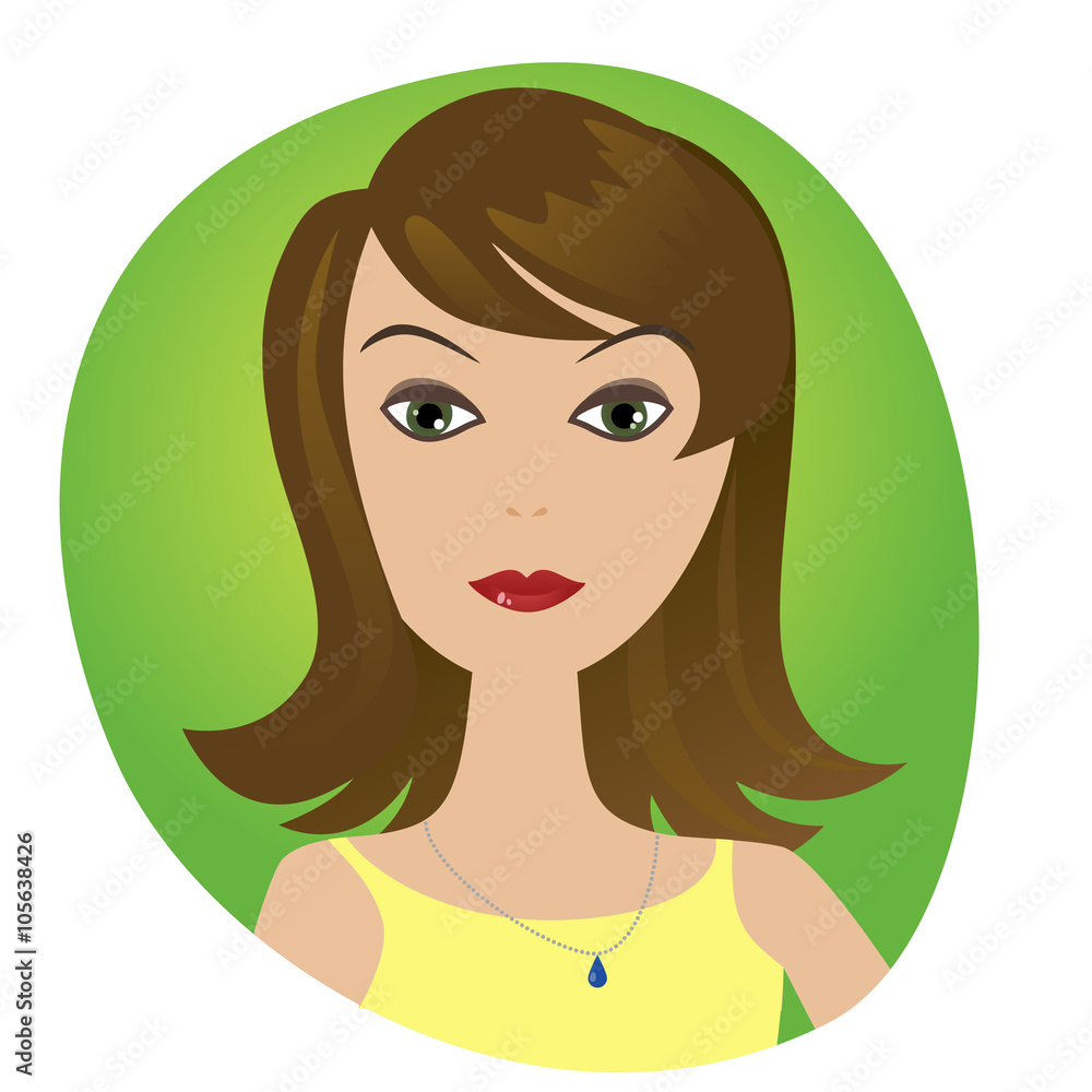 cute illustrations of beautiful young girl avatar cute illustrations of beautiful young girl avatar