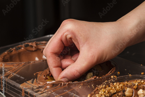 Preparation of traditional Easter chocolate