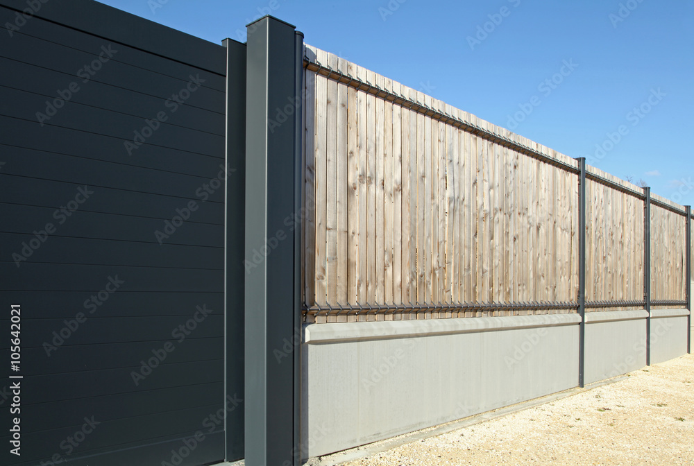 Clôture panneaux grillagés avec occultant Clôture panneaux grillagés avec occultant