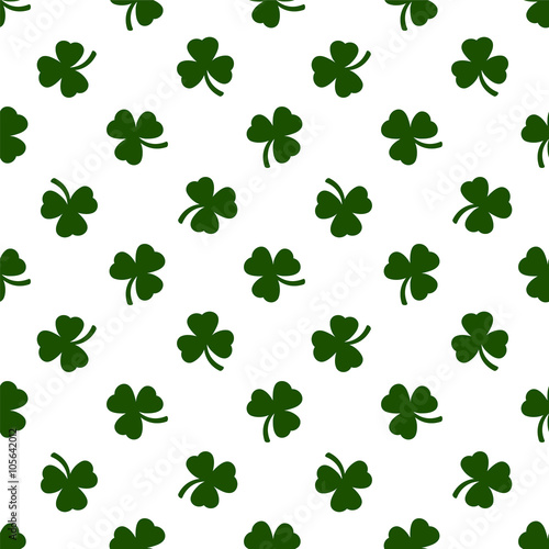Seamless clover leaves background. St. Patricks day.