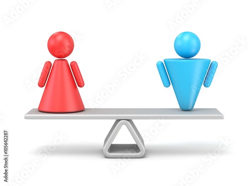 Cuadro en lienzo Abstract concept of gender equality