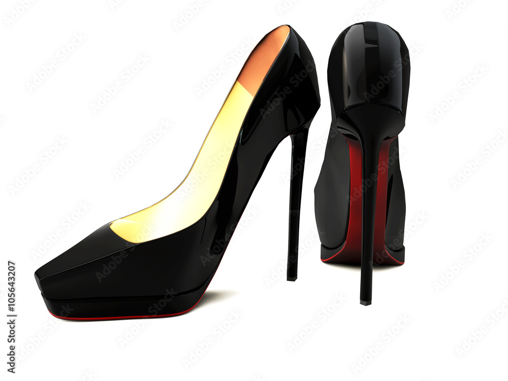 3d Heels on a white background 3d Heels on a white background
