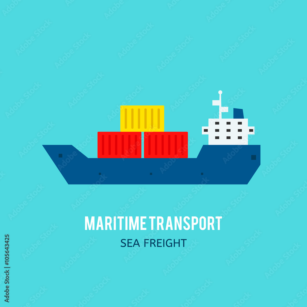 Maritime transport illustration Maritime transport illustration