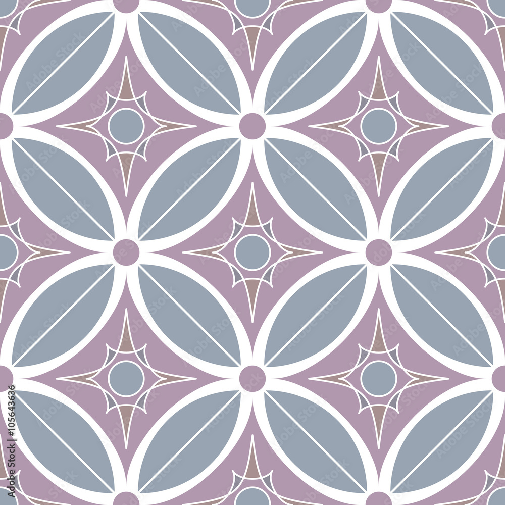 Fototapeta premium Decorative mosaic seamless pattern