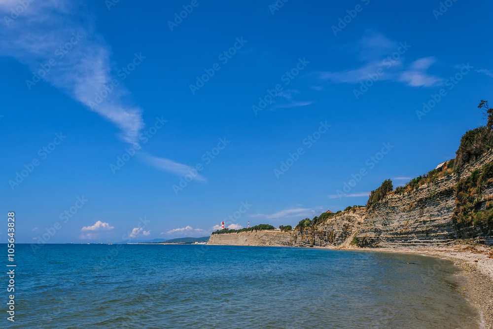 Fototapeta premium shore line with lighthouse