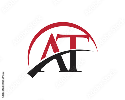 AT red letter logo swoosh