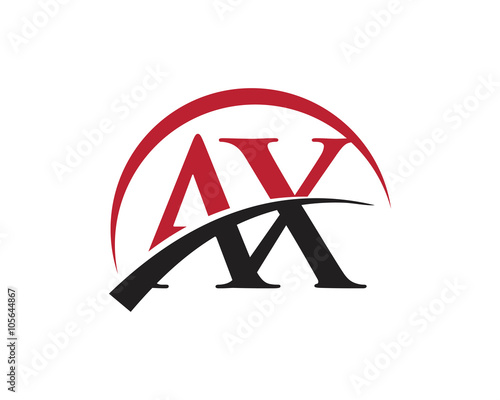 AX red letter logo swoosh